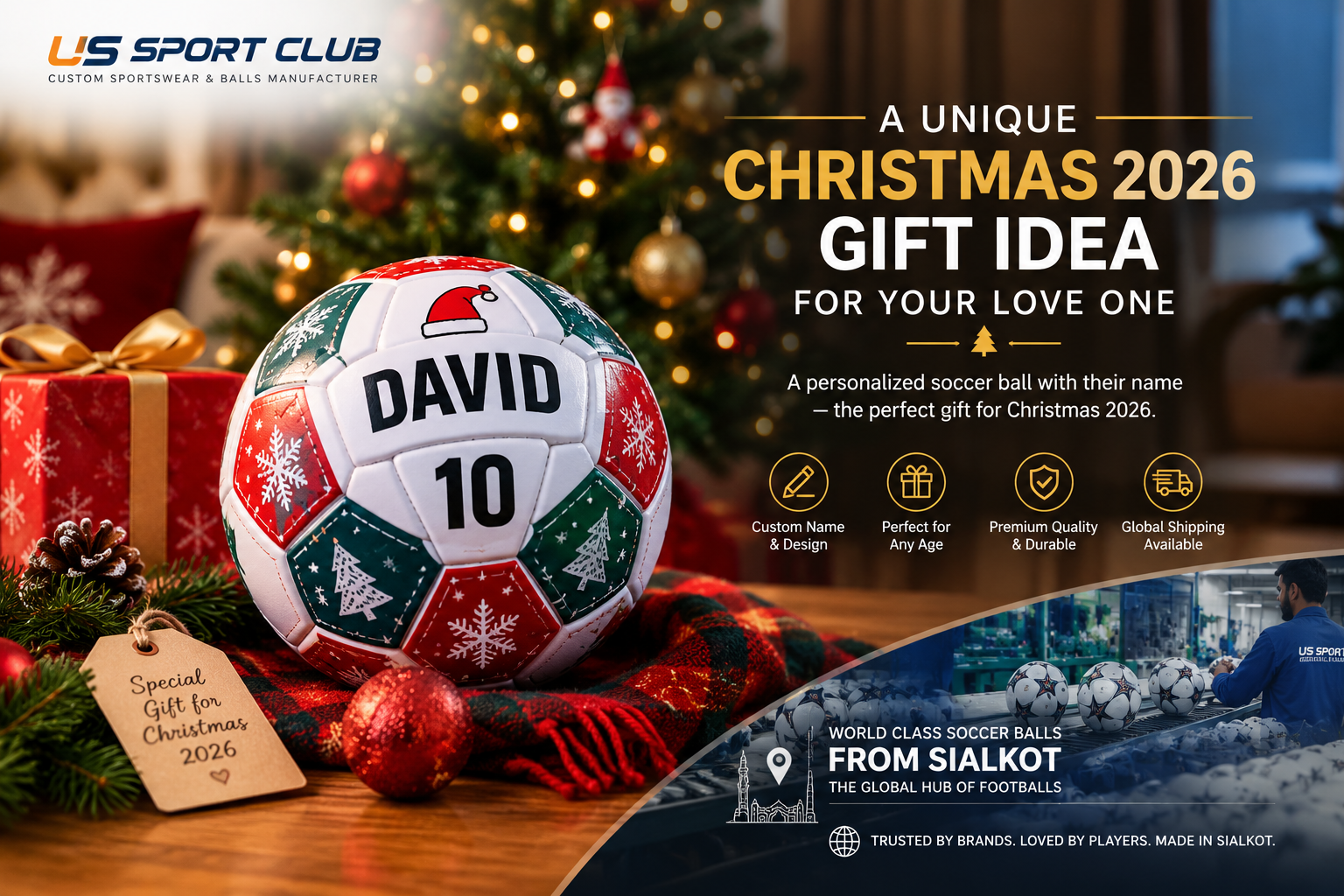 A Unique Christmas 2026 Gift Idea: Custom Soccer Ball from Sialkot