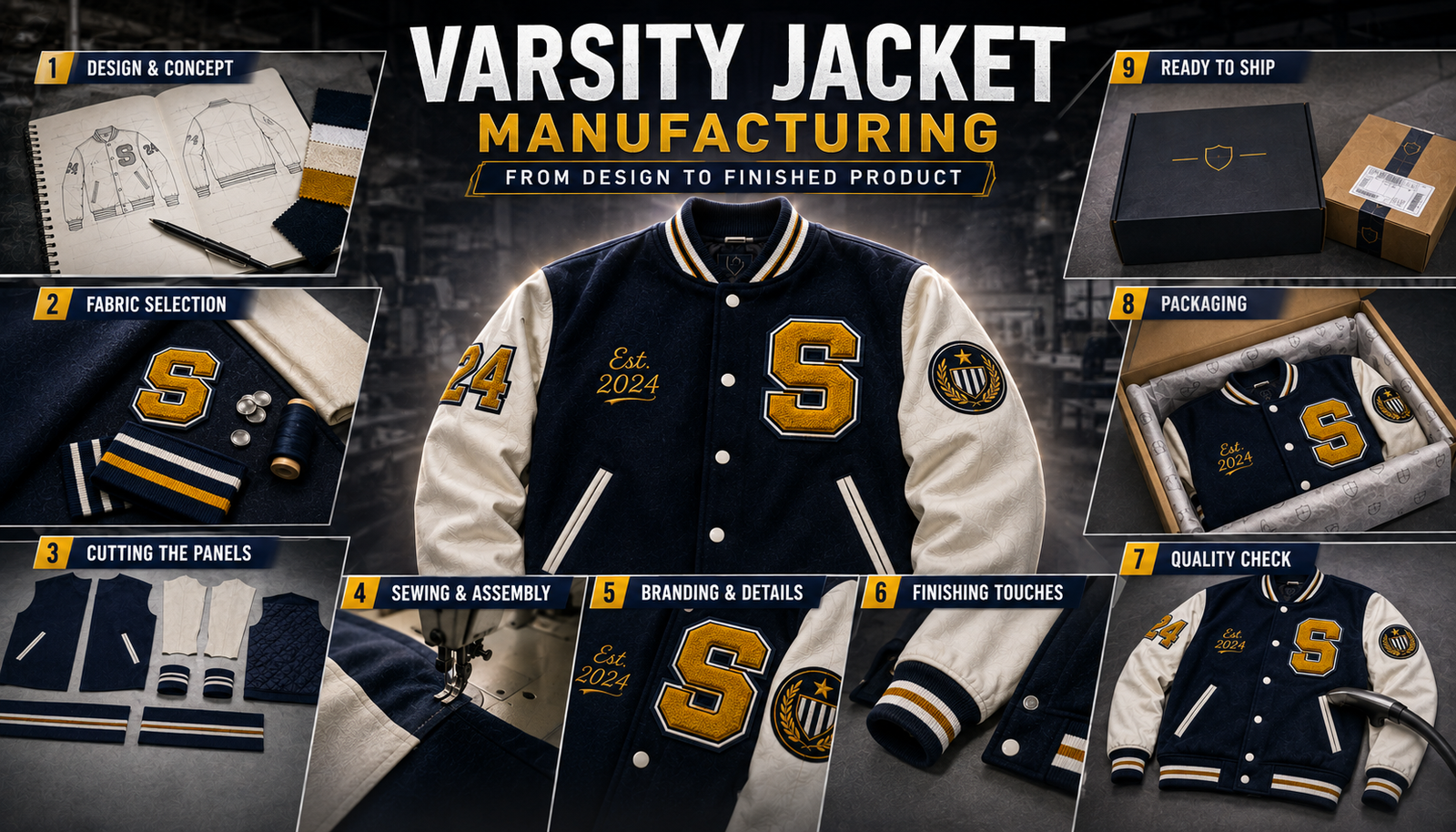 Varsity Jacket Manufacturing: From Design to Finished Product
