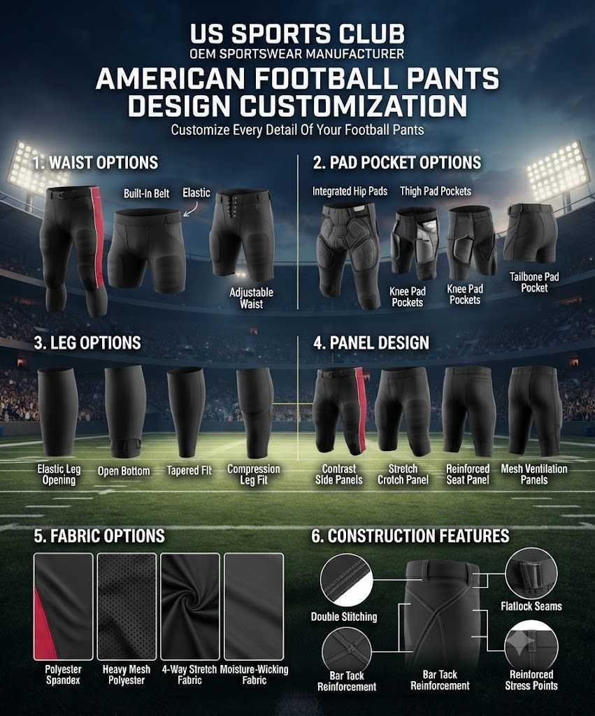 American Football Pants Manufacturer | Custom OEM Football Pants Supplier gallery