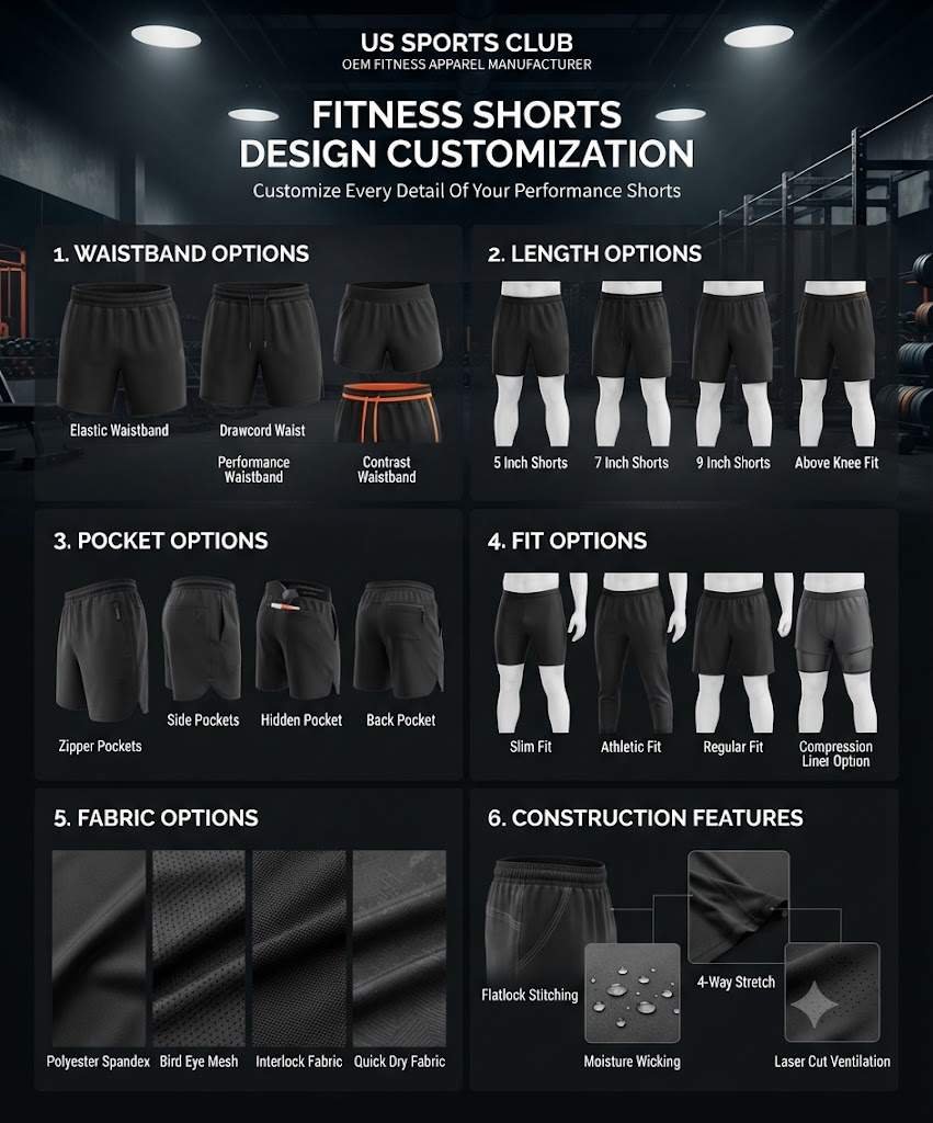 Fitness Shorts Manufacturer | Custom OEM Gym Shorts Supplier gallery
