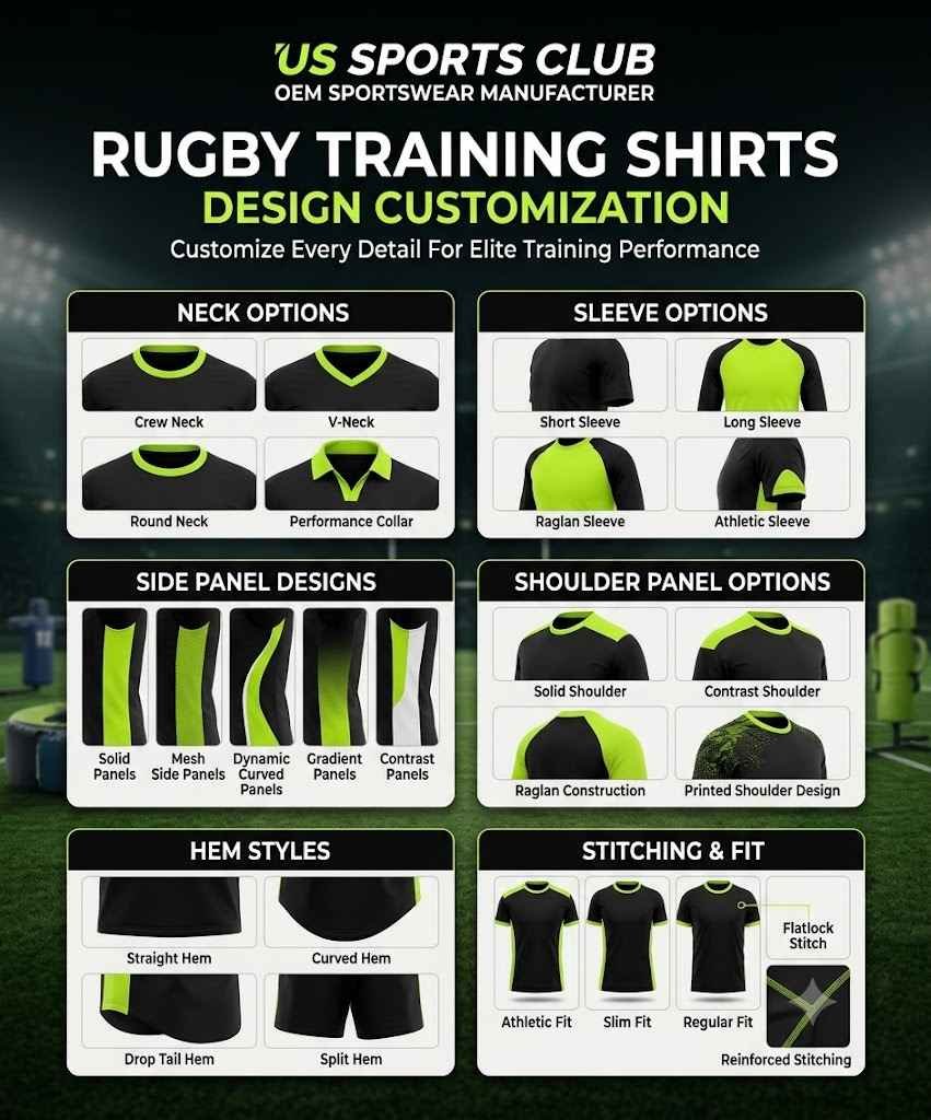 Rugby Training Shirts Manufacturer | Custom Performance Training Shirts gallery