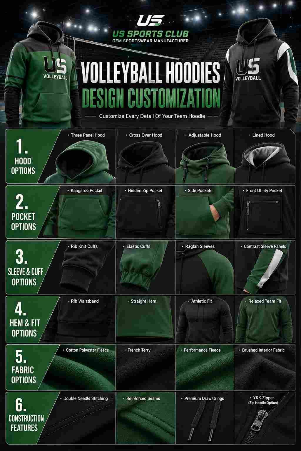 Volleyball Hoodies Manufacturer | Custom OEM Volleyball Hoodies Supplier gallery