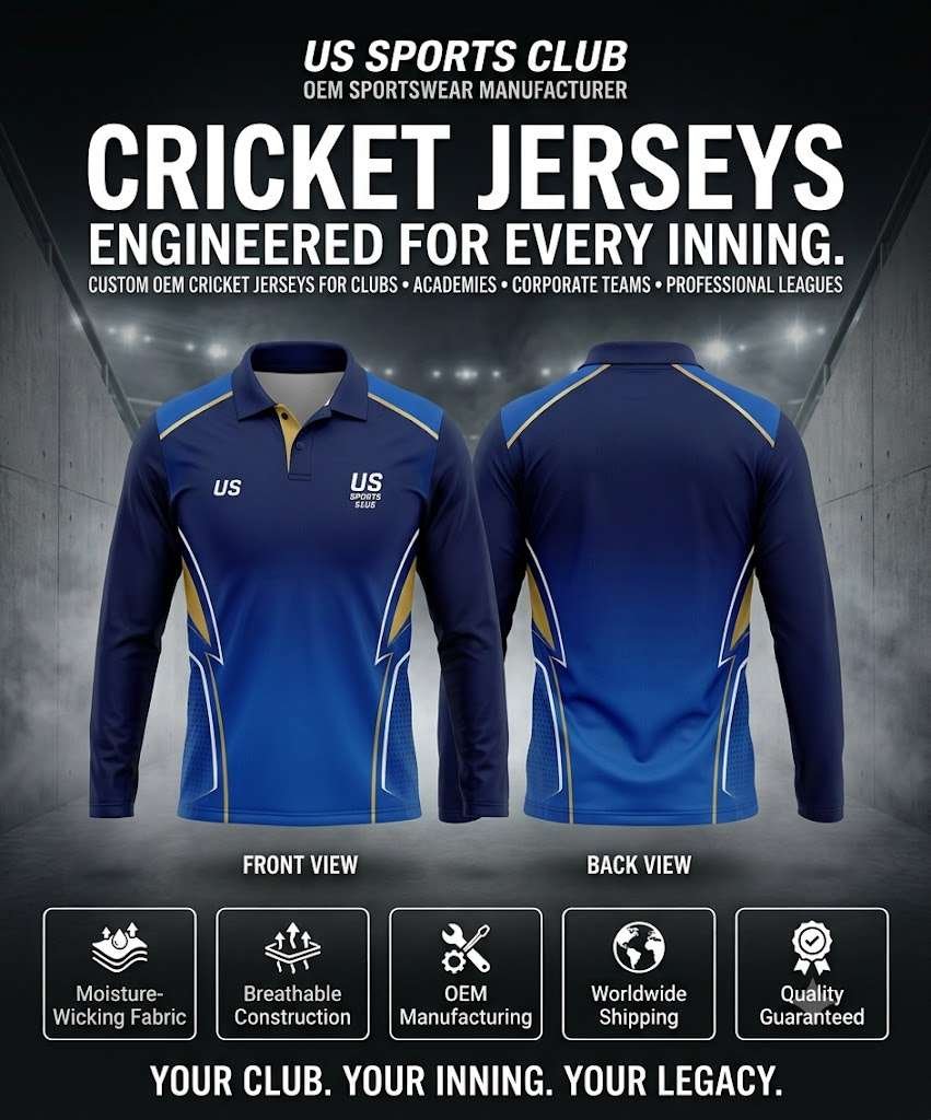 Cricket Jerseys Manufacturer | Custom OEM Cricket Jersey Supplier