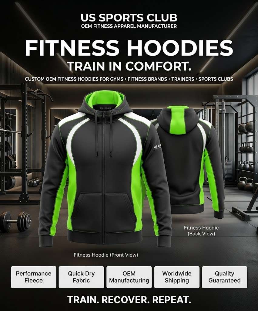 Premium Fitness Hoodies Manufacturer | Custom Gym Hoodies | US SPORT CLUB