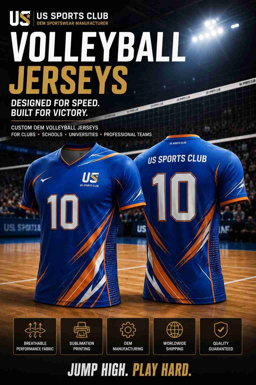 Volleyball Jerseys Manufacturer | Custom OEM Volleyball Jersey Supplier