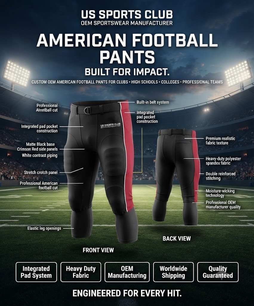 American Football Pants Manufacturer | Custom OEM Football Pants Supplier
