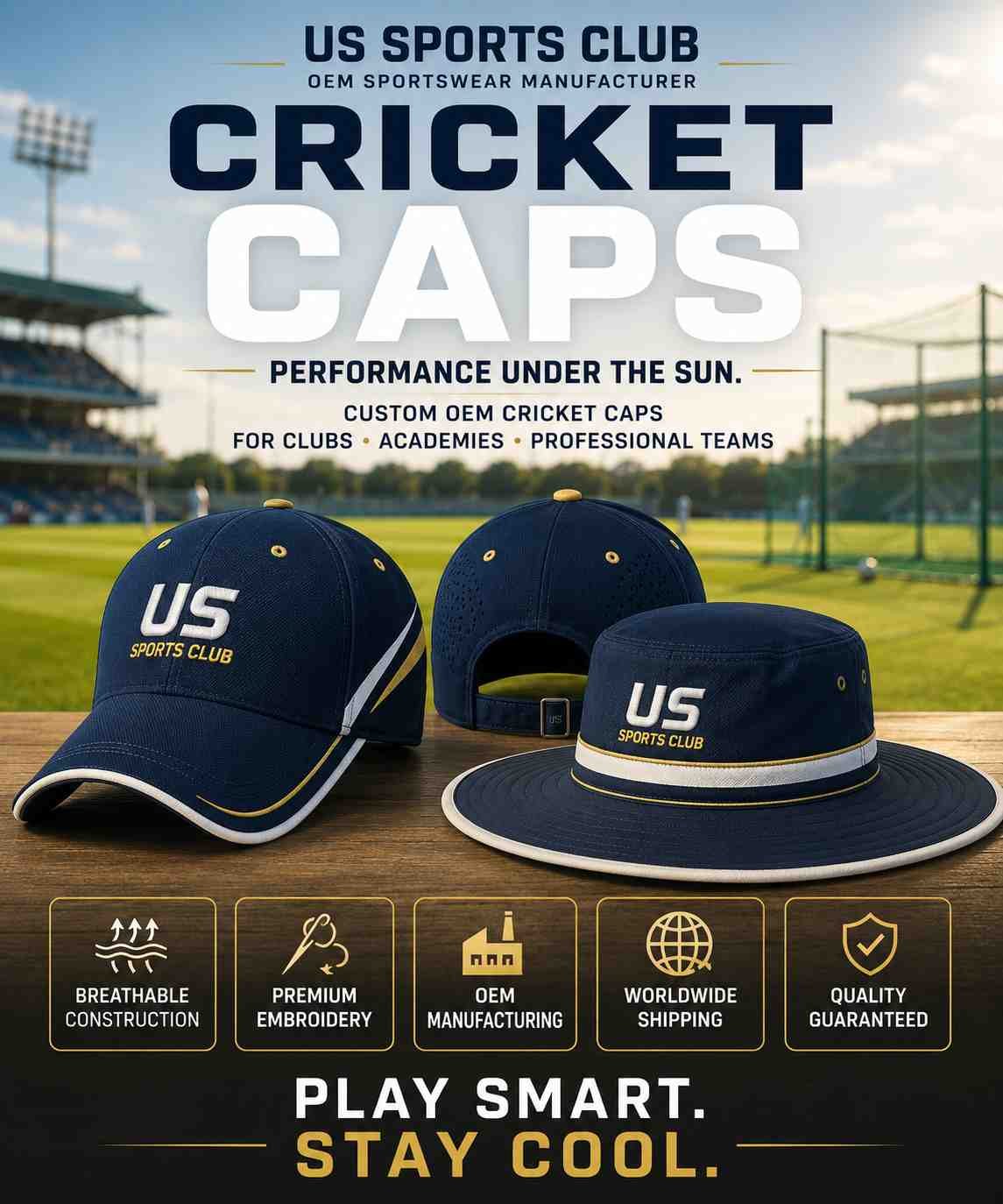 Cricket Caps Manufacturer | Custom OEM Cricket Caps Supplier
