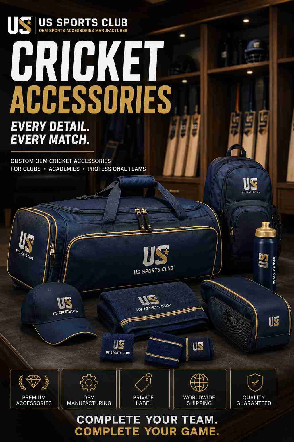 Cricket Accessories Manufacturer | Custom OEM Cricket Accessories Supplier