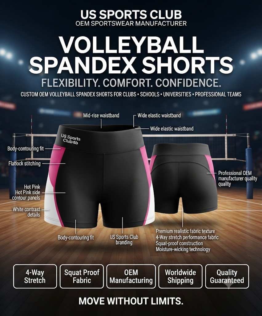 Volleyball Spandex Shorts Manufacturer | Custom OEM Volleyball Spandex Shorts Supplier