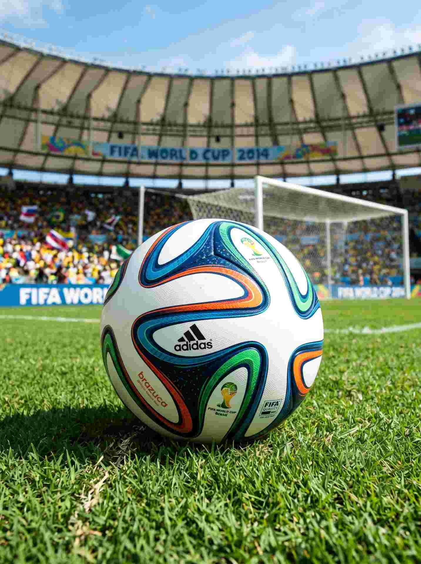 Adidas Brazuca 2014 World Cup Soccer Ball – Premium Official Match Style Football