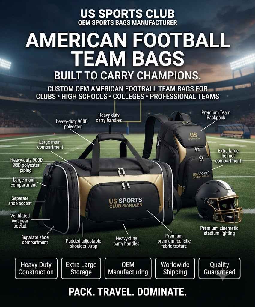 American Football Team Bags Manufacturer | Custom OEM Football Equipment Bags Supplier