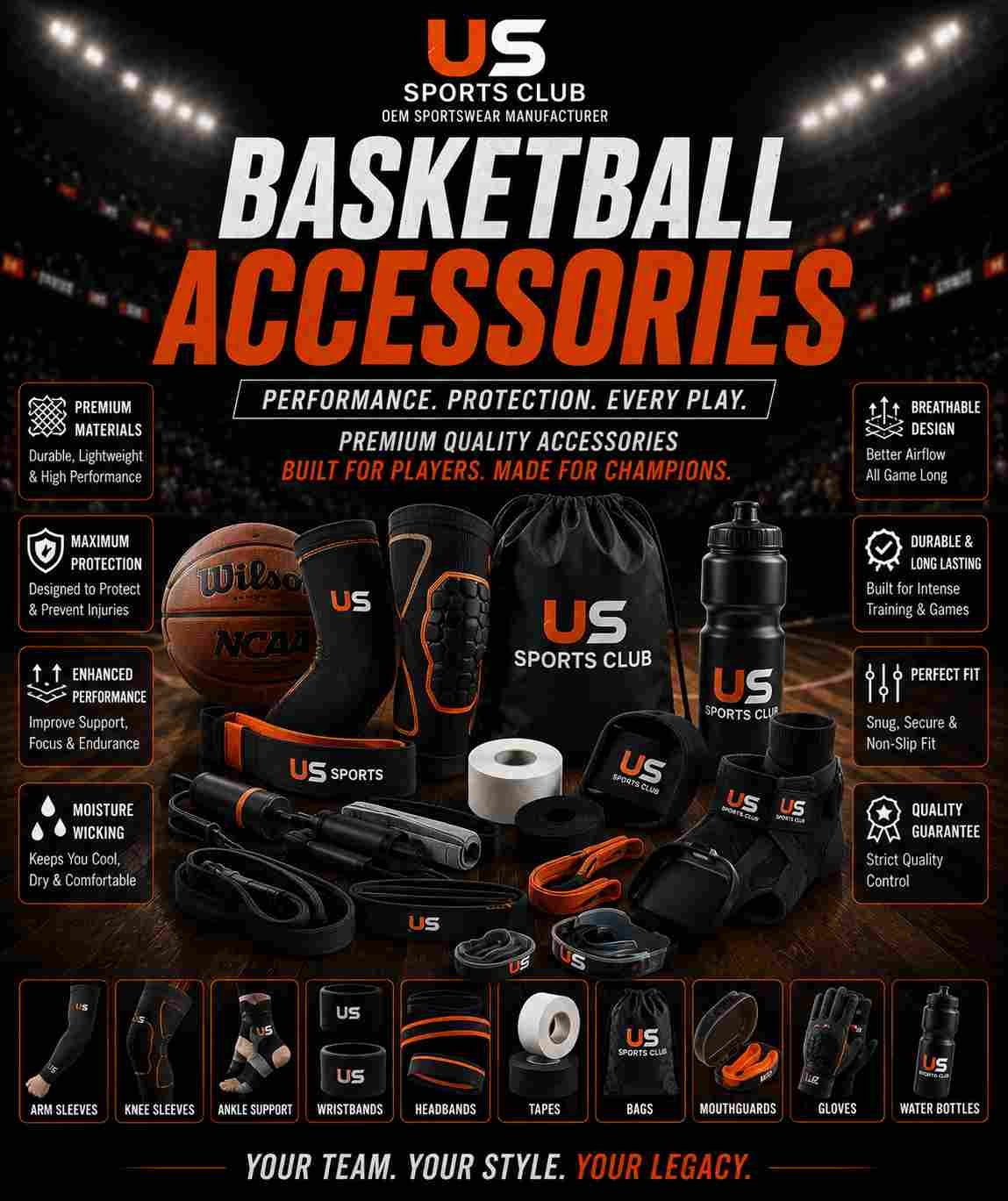 Basketball Accessories Manufacturer | Custom Team Gear & Training Equipment