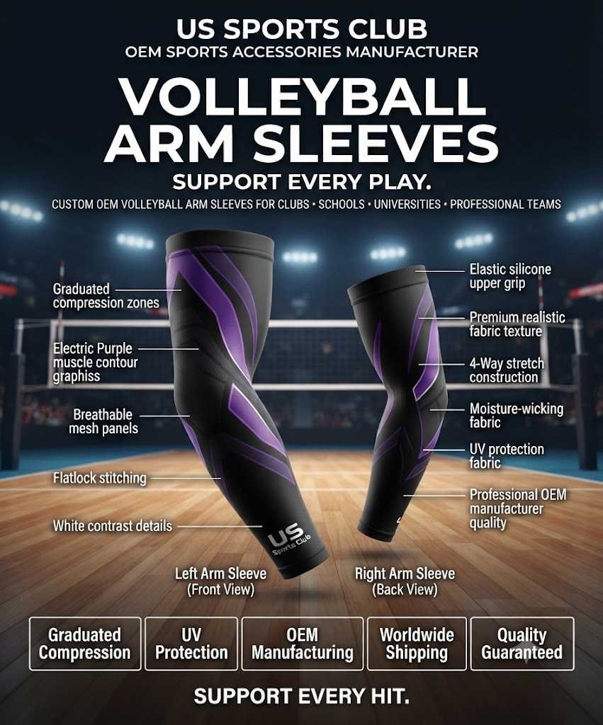 Volleyball Arm Sleeves Manufacturer | Custom OEM Volleyball Arm Sleeves Supplier