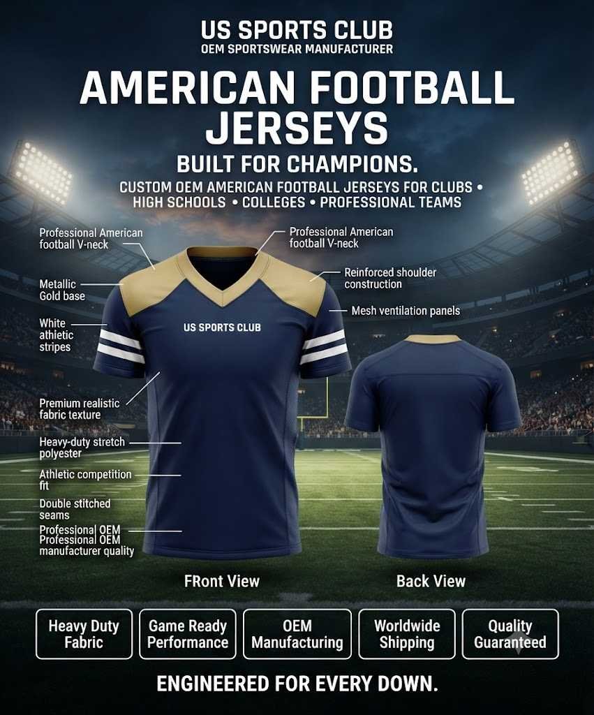 American Football Jerseys Manufacturer | Custom OEM Football Jerseys Supplier