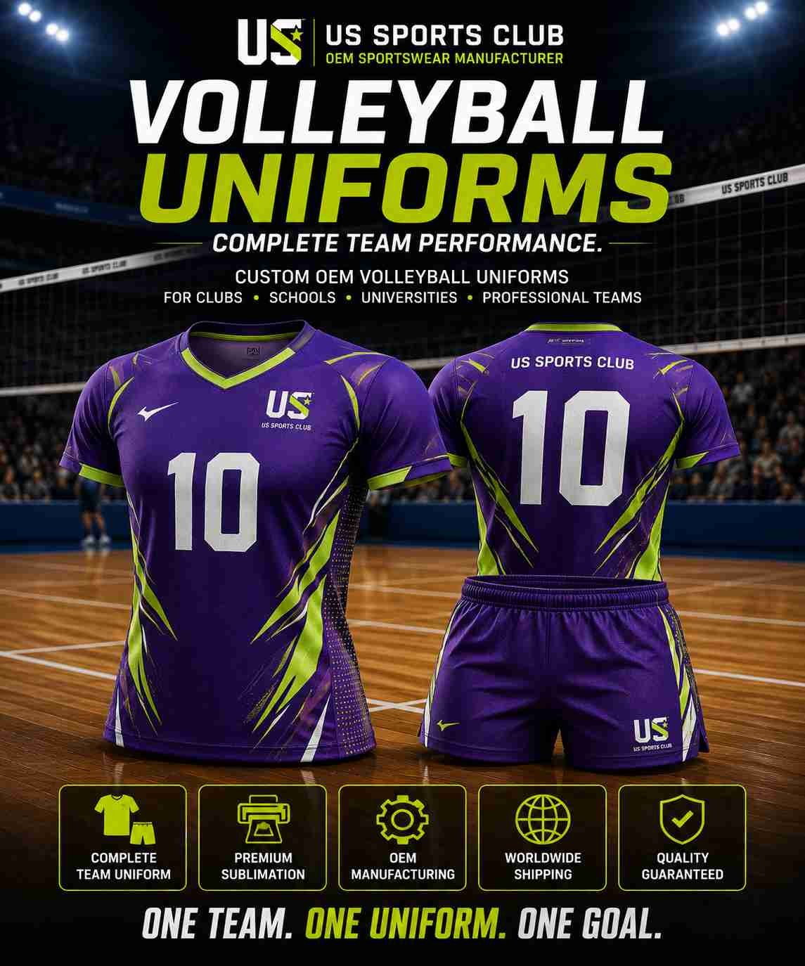 Volleyball Uniforms Manufacturer | Custom OEM Volleyball Uniform Supplier