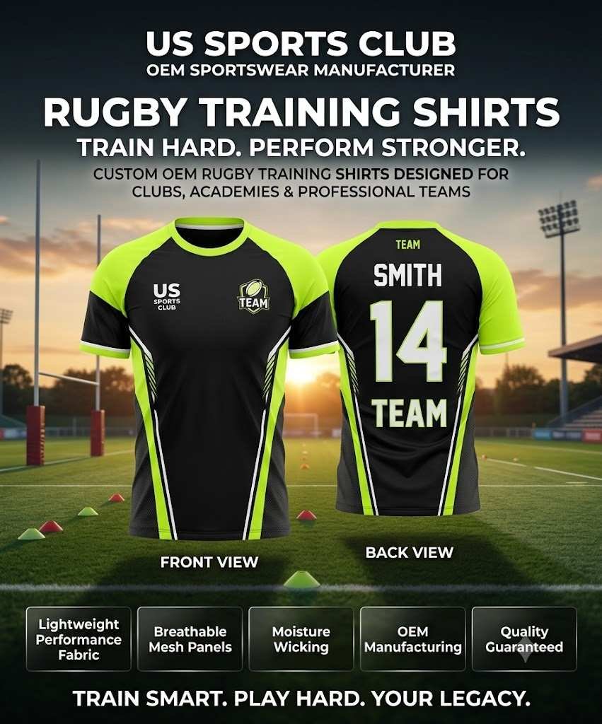 Rugby Training Shirts Manufacturer | Custom Performance Training Shirts