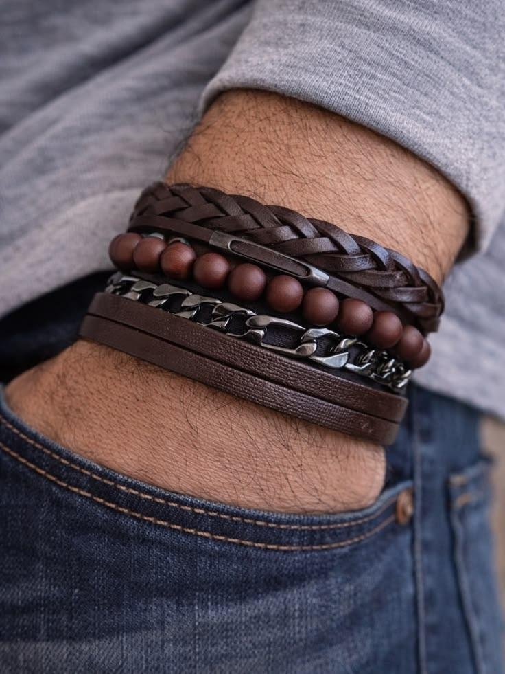 ForgeLink Leather Bracelet – Rugged Character, Refined Style