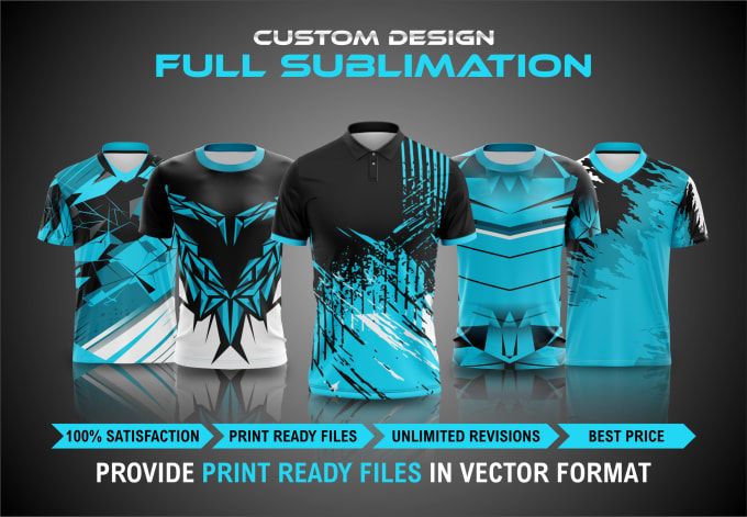 i will design custom jersey, esports, hoodie, or sublimation